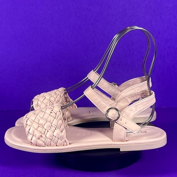 Steve Madden Girl's Pink Karina Braided Strappy Sandals Shoe Size 5-NEW - Picture 3 of 9